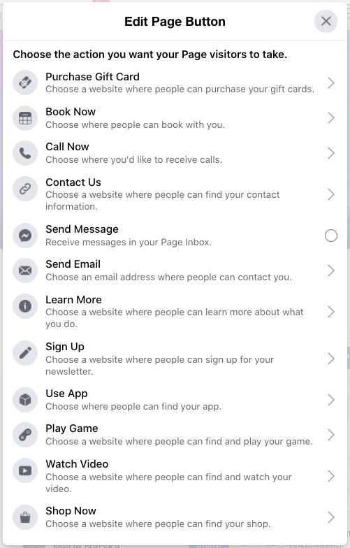 facebook call to action buttons