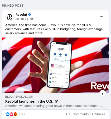 revolut pinned post