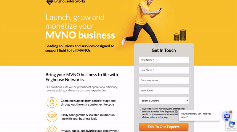 enghouse networks landing page