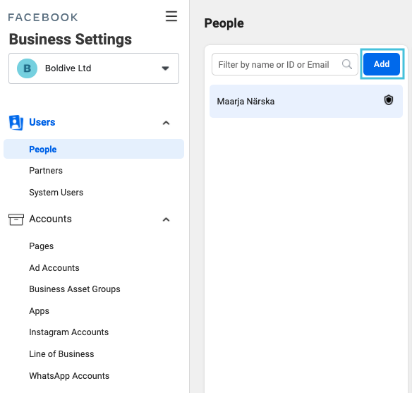 add users facebook business manager